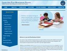 Tablet Screenshot of learnandplaymontessori.com